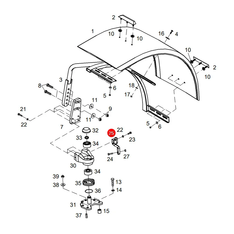 AGCO - 718701030020 - Mudguard Bracket Fendt