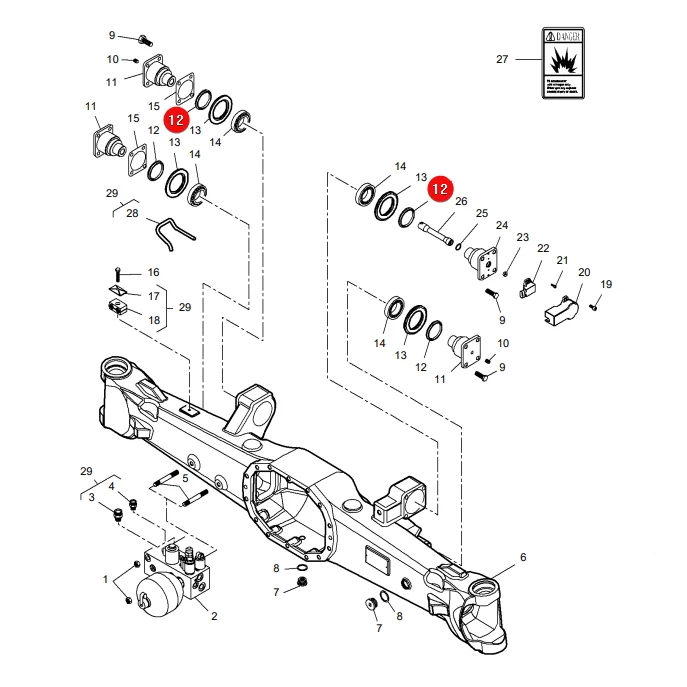 AGCO - 7300104701 - Massey Ferguson Front Axle Flat Gasket