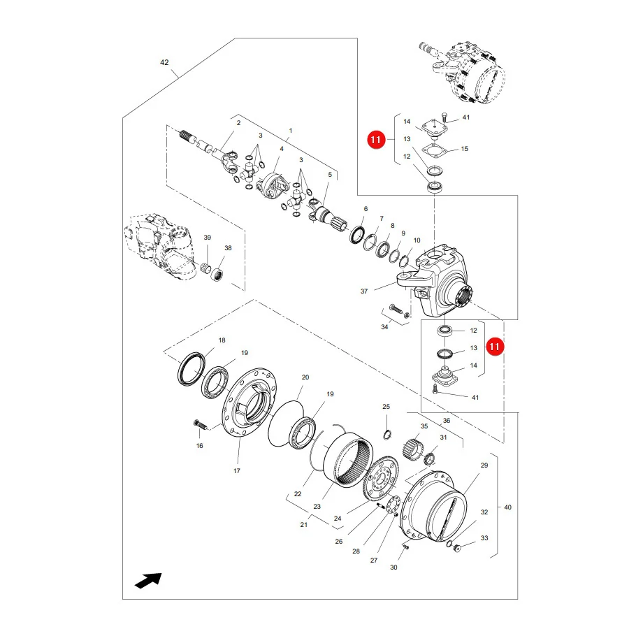 AGCO - 7330675911 - Massey Ferguson Differential Pin Assembly