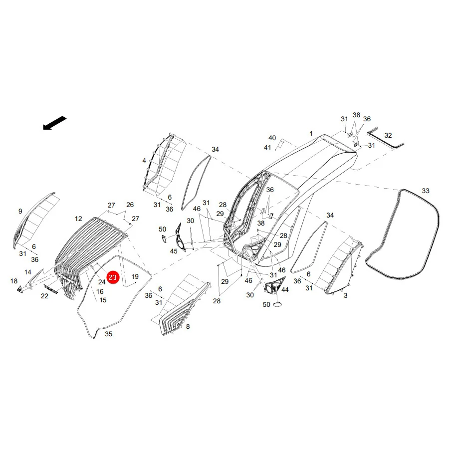 AGCO - 737500021720 - Hood Plug Fendt