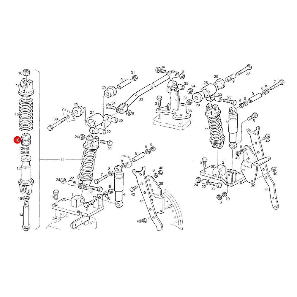 AGCO - 816500200130 - Bumper Of Cab Suspension Spring Fendt