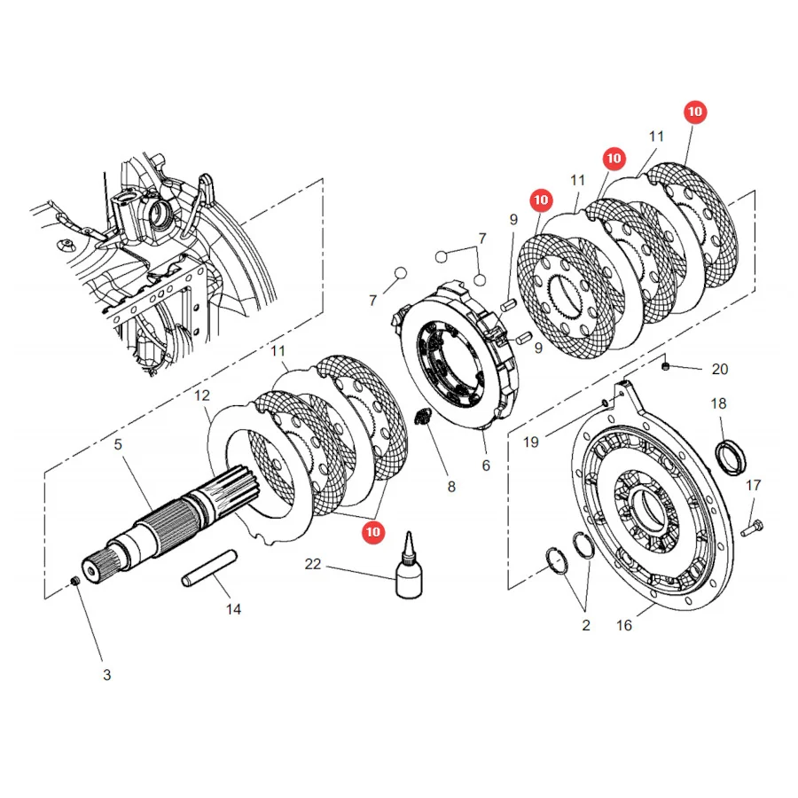 AGCO - 835100321071 -  Massey Ferguson Brake Disc