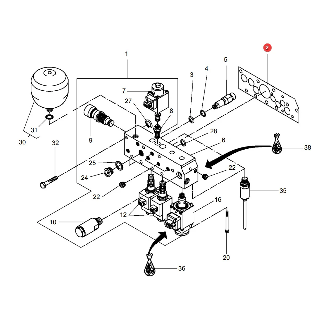 AGCO - 842100600010 -  Massey Ferguson Valve Block Flat Gasket