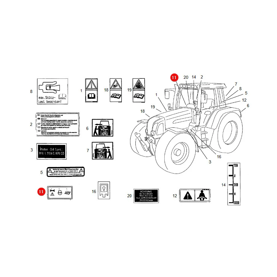 AGCO - 916100090100 - Sticker Fendt
