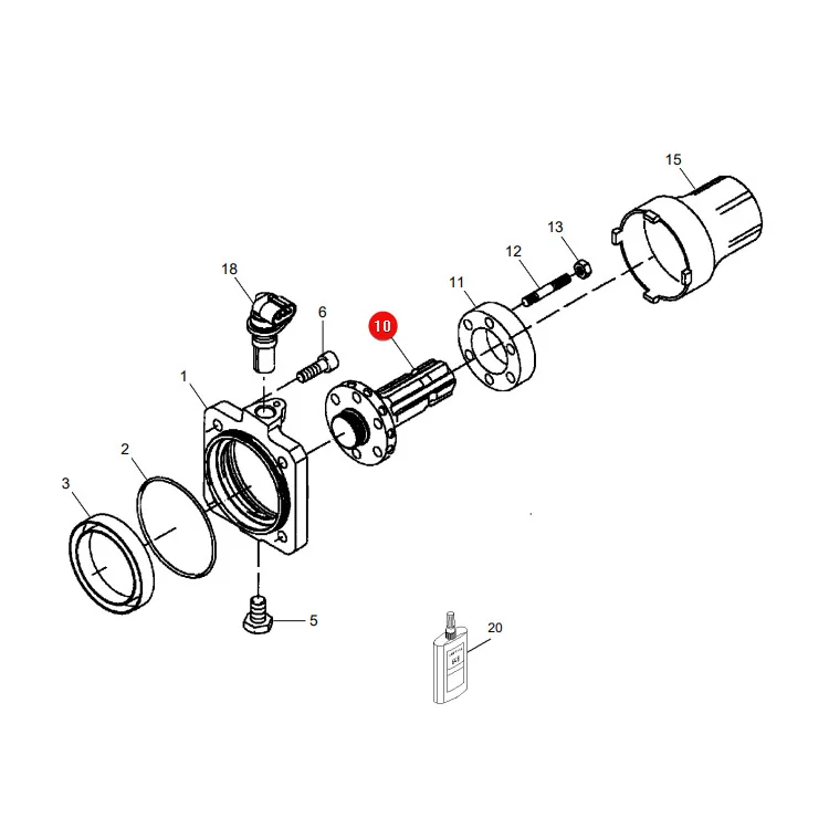 AGCO - 926150220011 - Massey Ferguson PTO Shaft End 3/4" 6-Spline