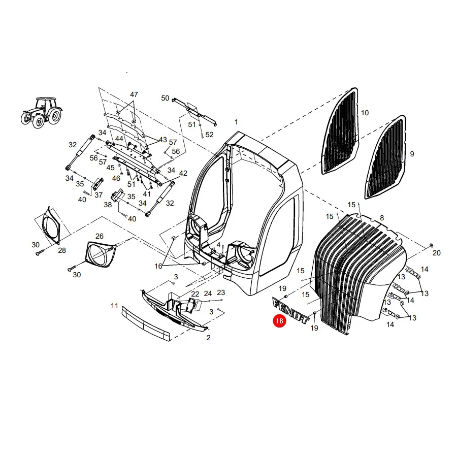 AGCO - 931502021530 - Fendt Plastic Emblem