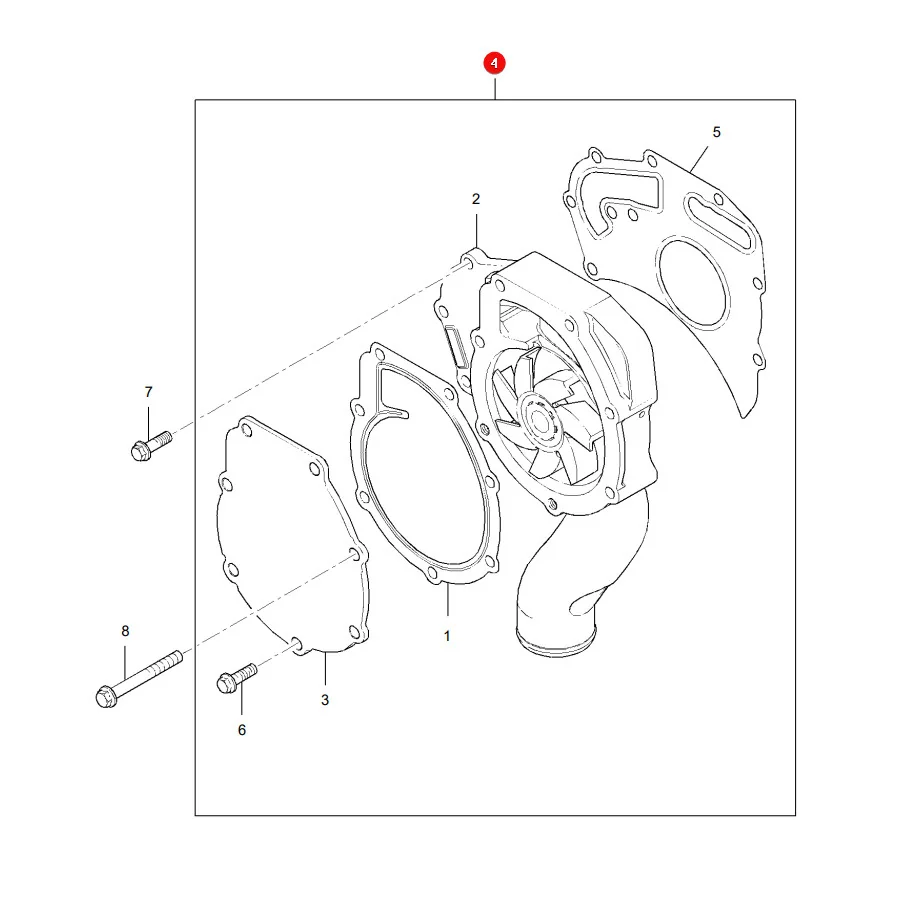 AGCO - ACP0230380 - Water Pump Massey Ferguson