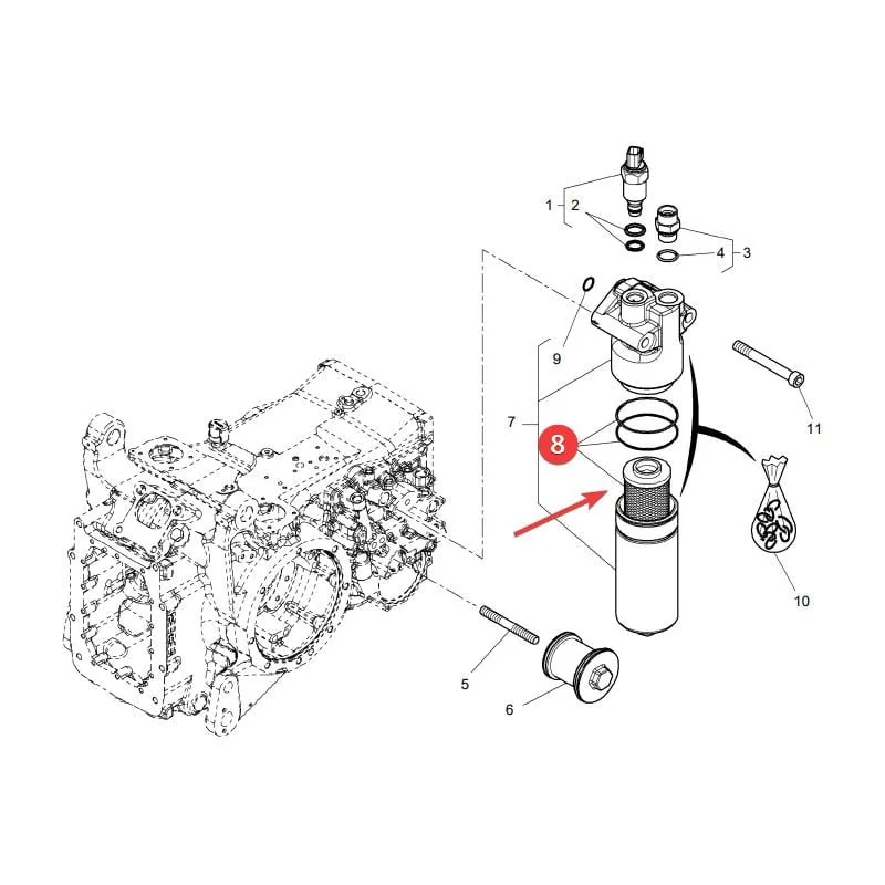 AGCO - ACP0552980 - Massey Ferguson Hydraulic Filter Insert