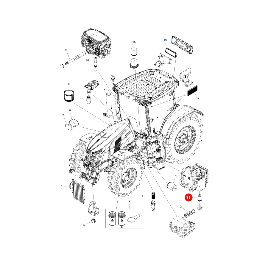 AGCO - ACP0673560 - Hydraulic Filter Insert Massey Ferguson