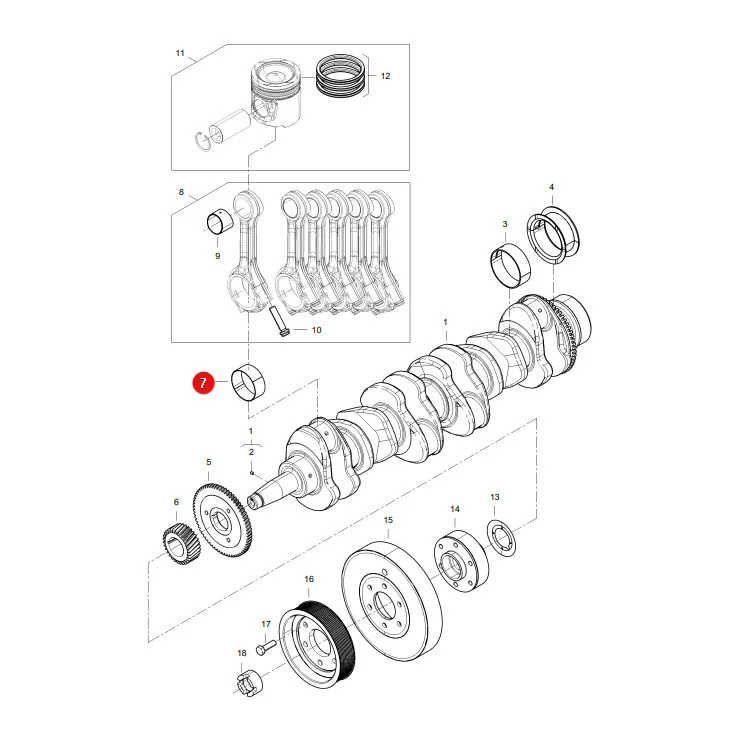 AGCO - ACP0792990 - Connecting Rod Bearing Shell Massey Ferguson