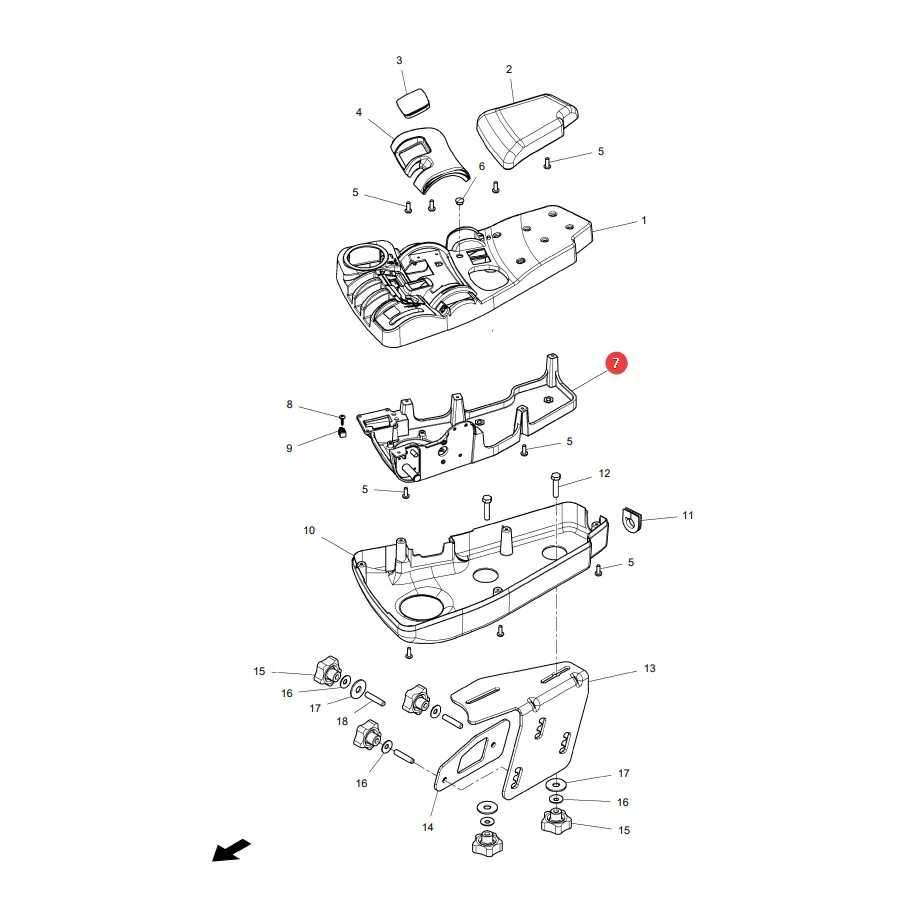 AGCO - ACW024632C - Armrest Housing Massey Ferguson