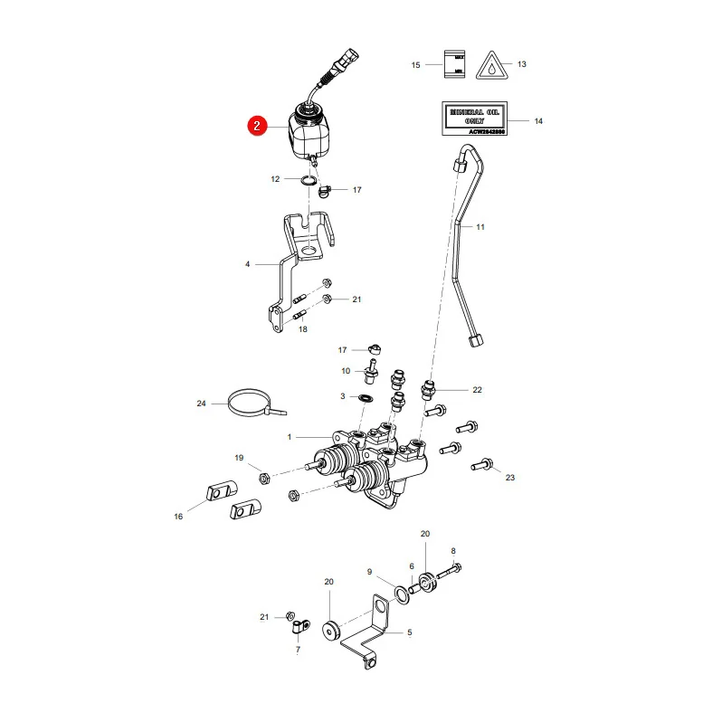 AGCO - ACW108086A - Brake Fluid Reservoir Massey Ferguson