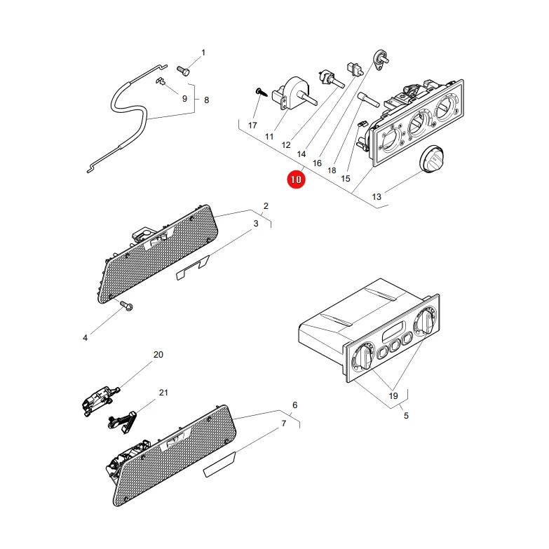 AGCO - ACW2146360 - Air Conditioning Control Panel Massey Ferguson