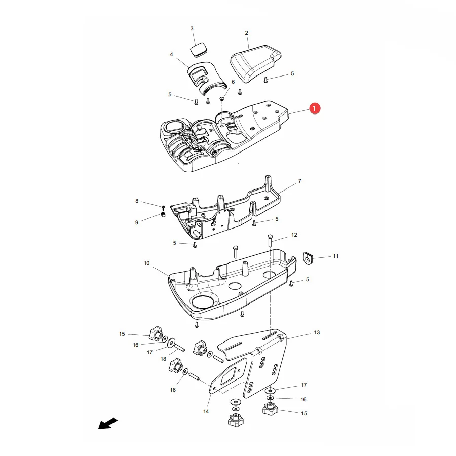 AGCO - ACW2868120 - Armrest Panel Massey Ferguson