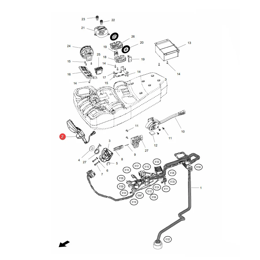AGCO - ACW2868130 - Multipad Handle Massey Ferguson
