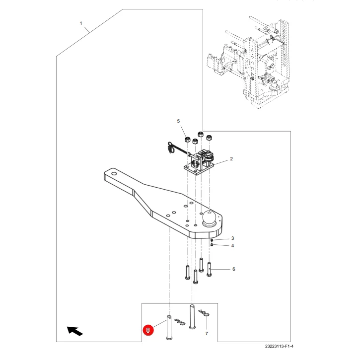 AGCO - ACW6178770 - Massey Ferguson Hitch Lock Pin