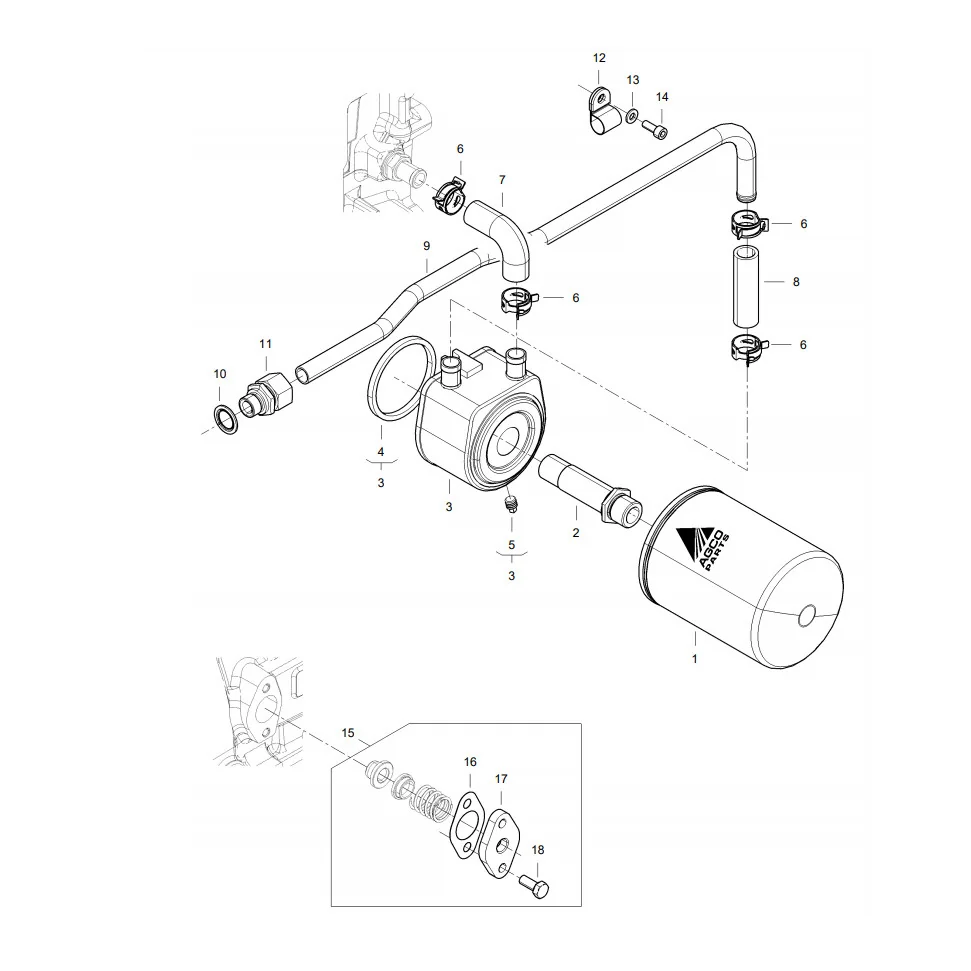 AGCO - ACW7020690 - Massey Ferguson  Oil Hose Elbow
