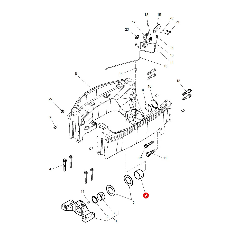 AGCO - ACX3427990 - Front Axle Suspension Bushing Massey Ferguson