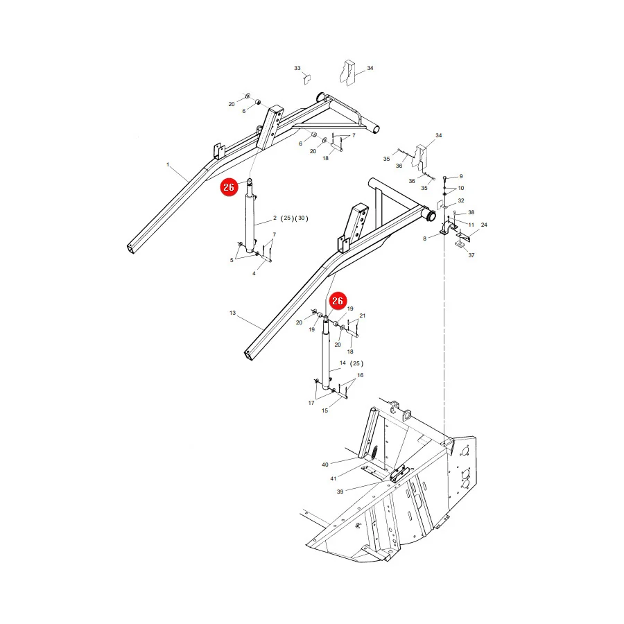 AGCO - D45100044 - Massey Ferguson Piston Rod End