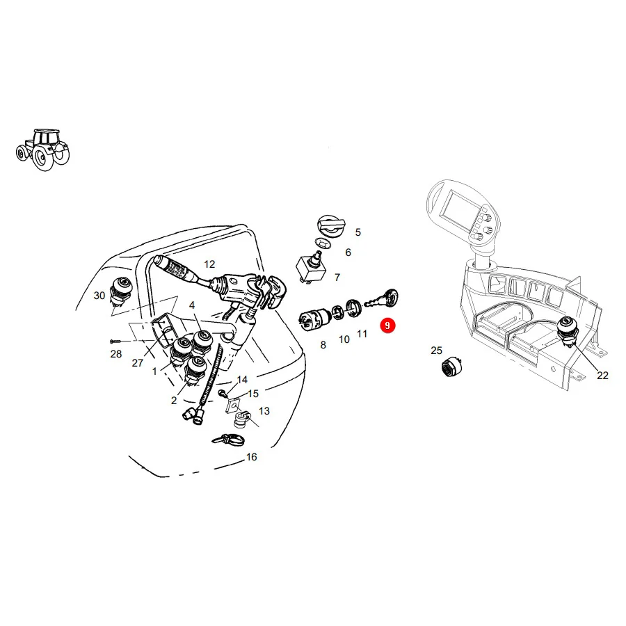 AGCO - F117902020030 - Ignition Key Fendt