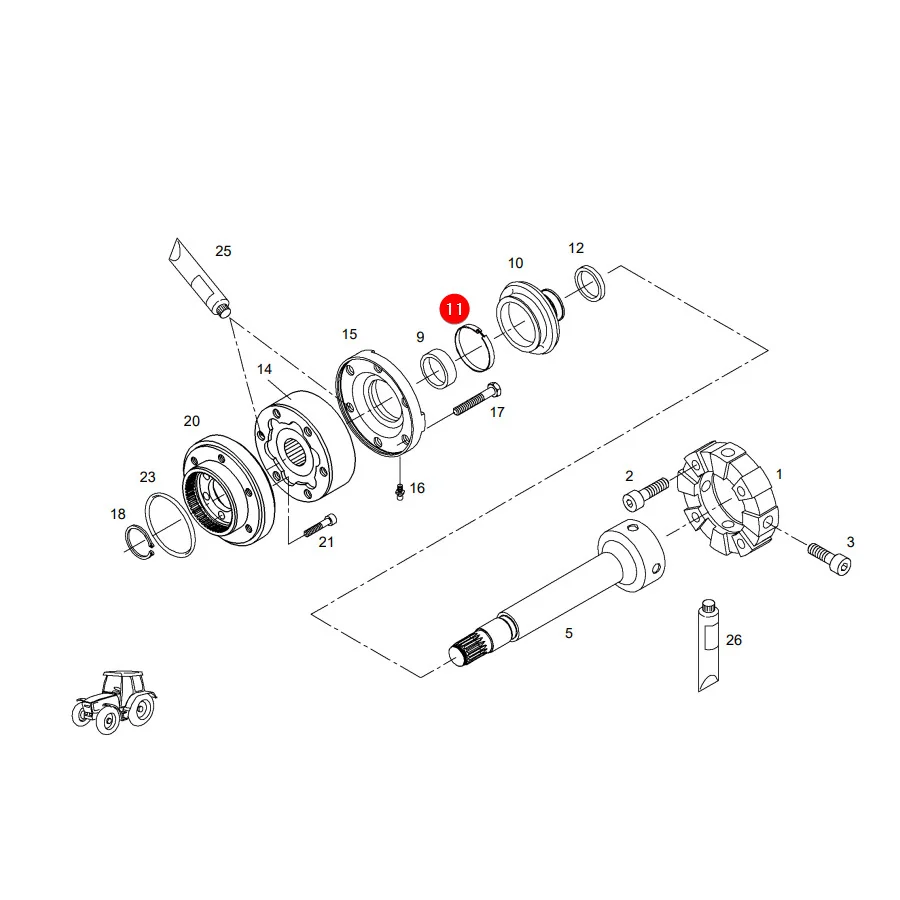 AGCO - F166301080020 - Fendt Front PTO Clamp