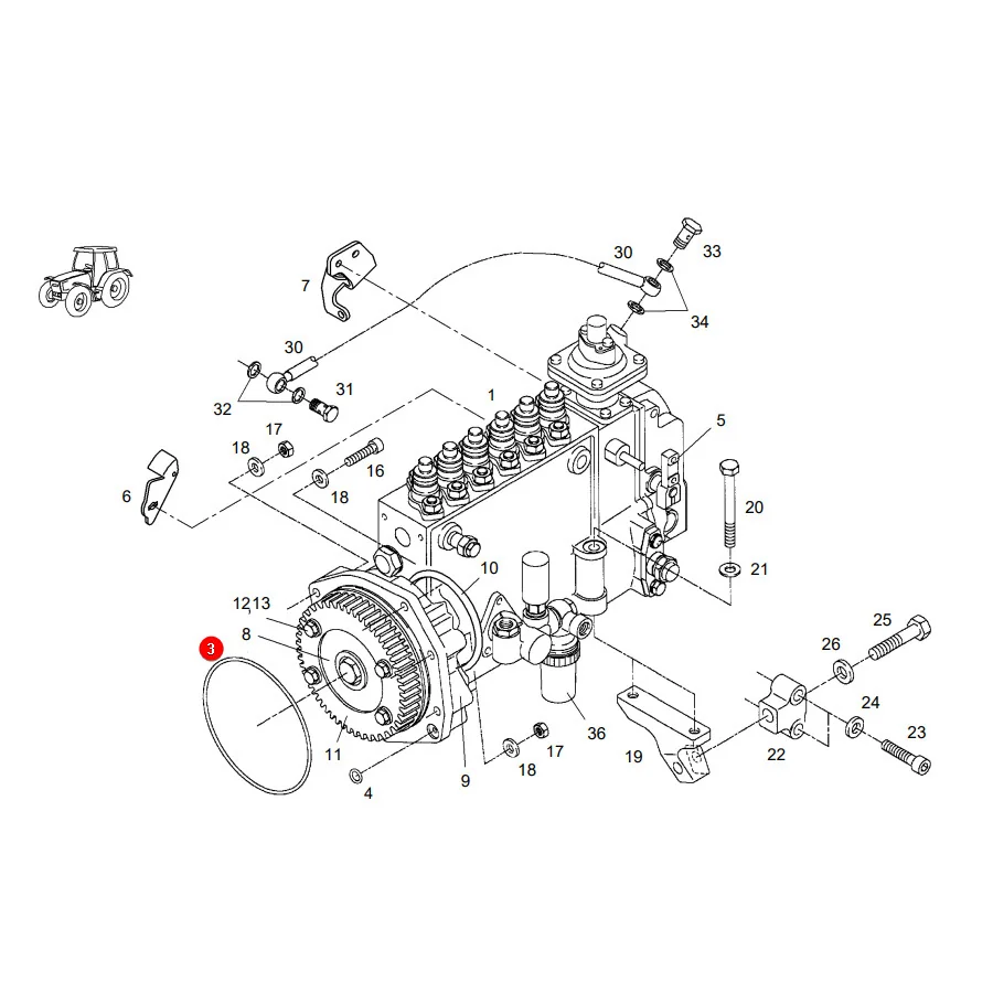 AGCO - F291200210151 - O-Ring Of Injection Pump Fendt