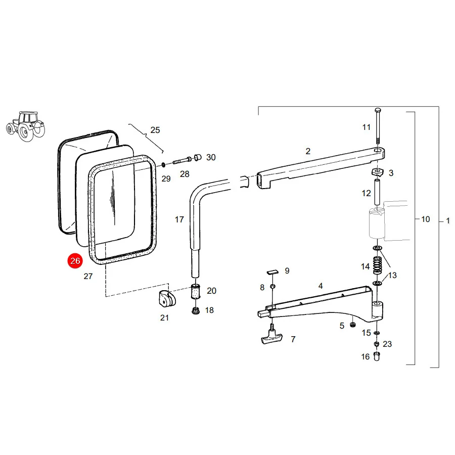 AGCO - F297810150010 - Mirror Glass Fendt