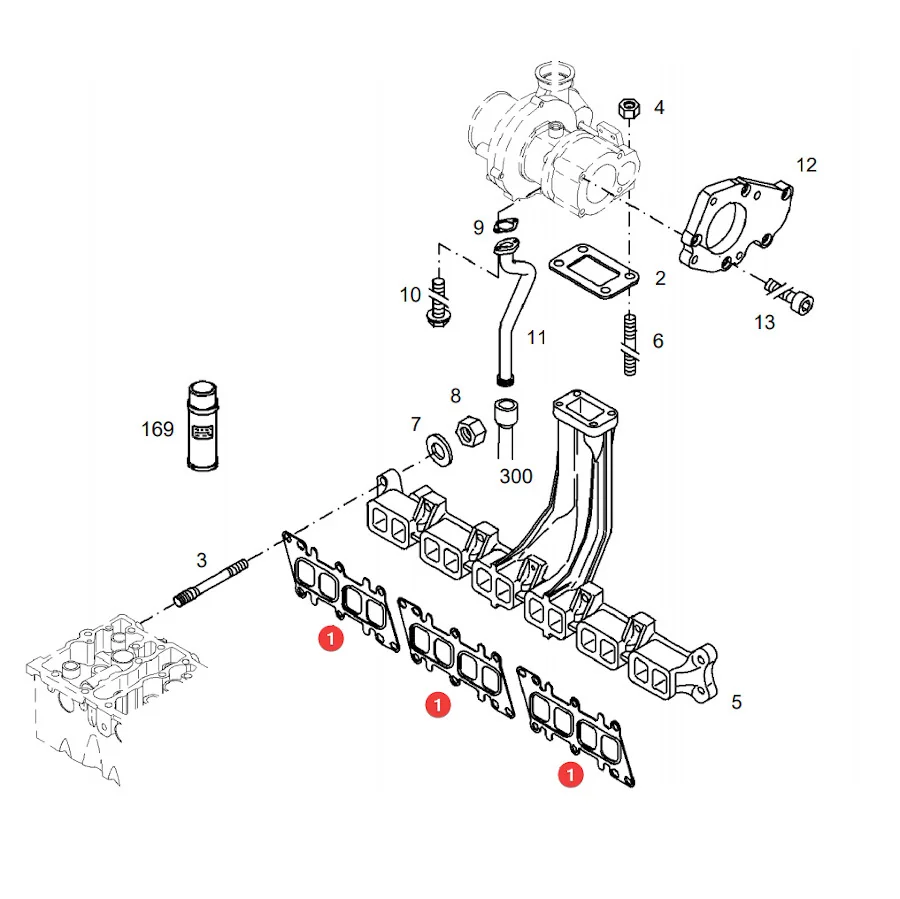 AGCO - F339202100050 - Exhaust Manifold Gasket Fendt