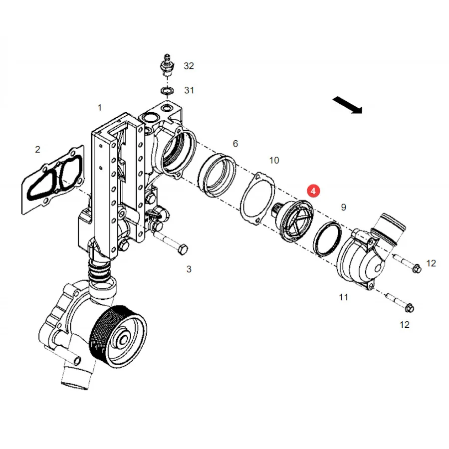 AGCO - F340200610020 - Engine Thermostat Fendt