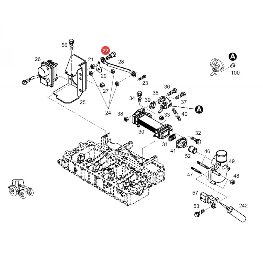 AGCO - F731200100180 - EGR Hexagon Screw Fendt