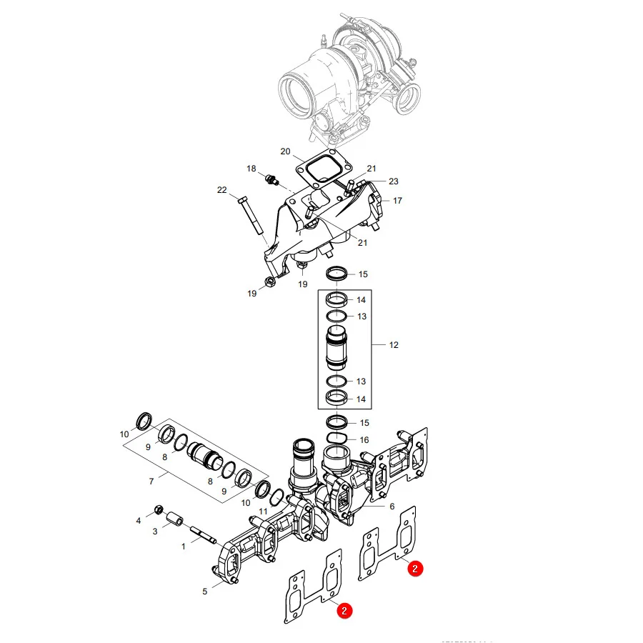 AGCO - F743200100020 - Exhaust Manifold Gasket Fendt