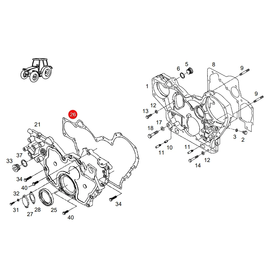 AGCO - F824200210210 - Transmission Cover Gasket Fendt