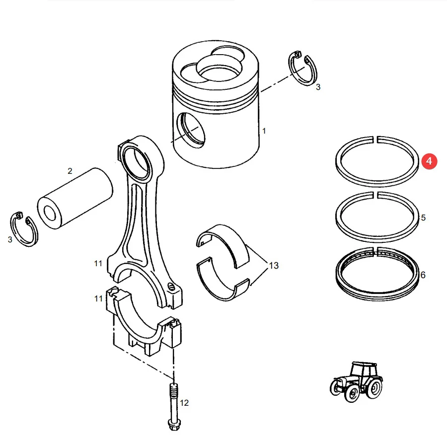 AGCO - F824200310320 - Piston Ring Fendt