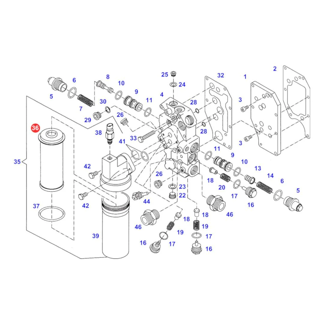 AGCO - F916100600011 - Vario Transmission Drive Hydraulics Filter Fendt VT MF