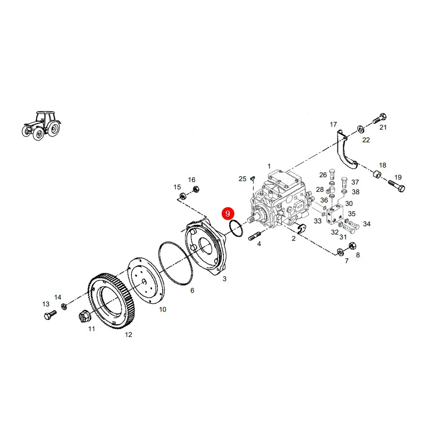 AGCO - F926200210210 - Injection Pump O-Ring Fendt