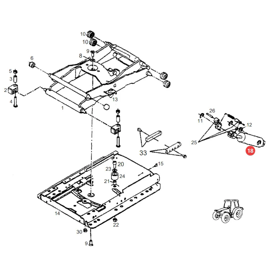 AGCO - F930500030170 - Fendt Seat Damper