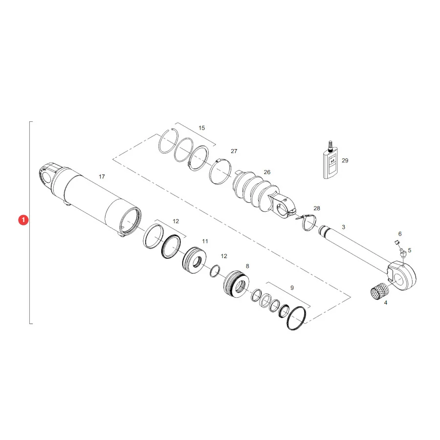 AGCO - F931920020010 - Hydraulic Cylinder Seal Kit Fendt