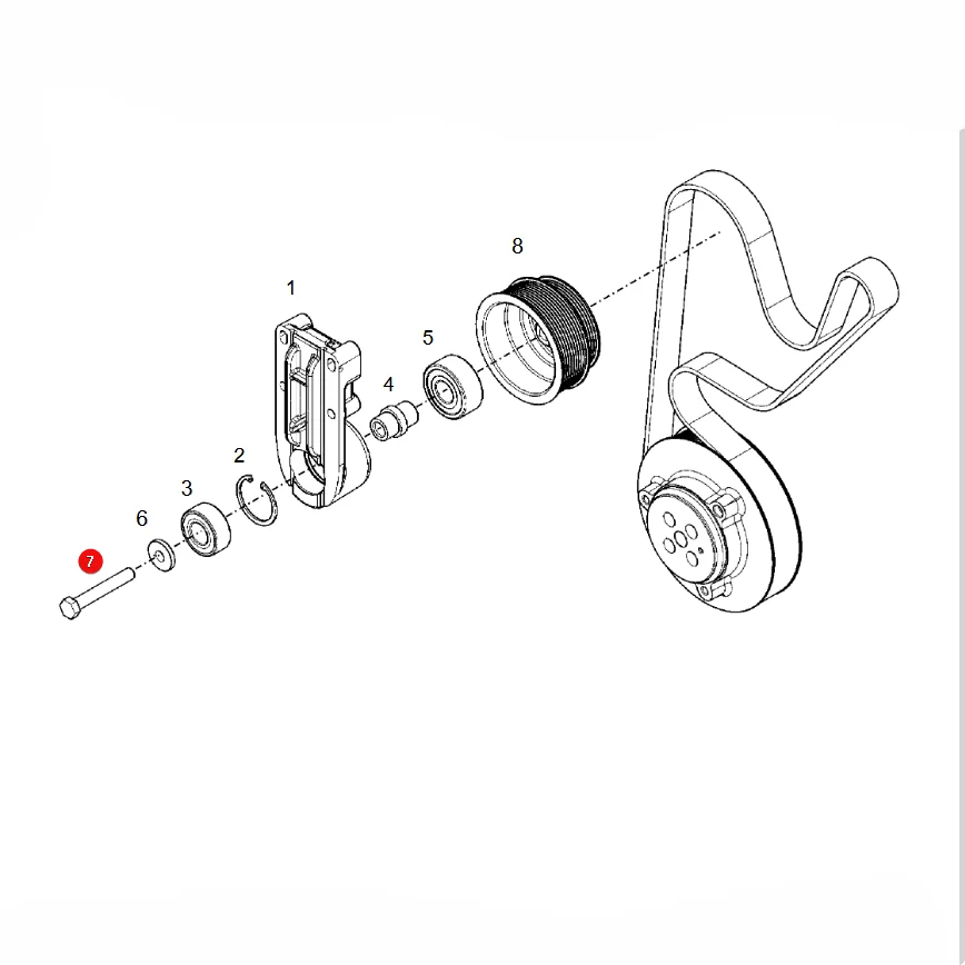 AGCO - F934201040180 - Fendt Tensioner Roller Bolt
