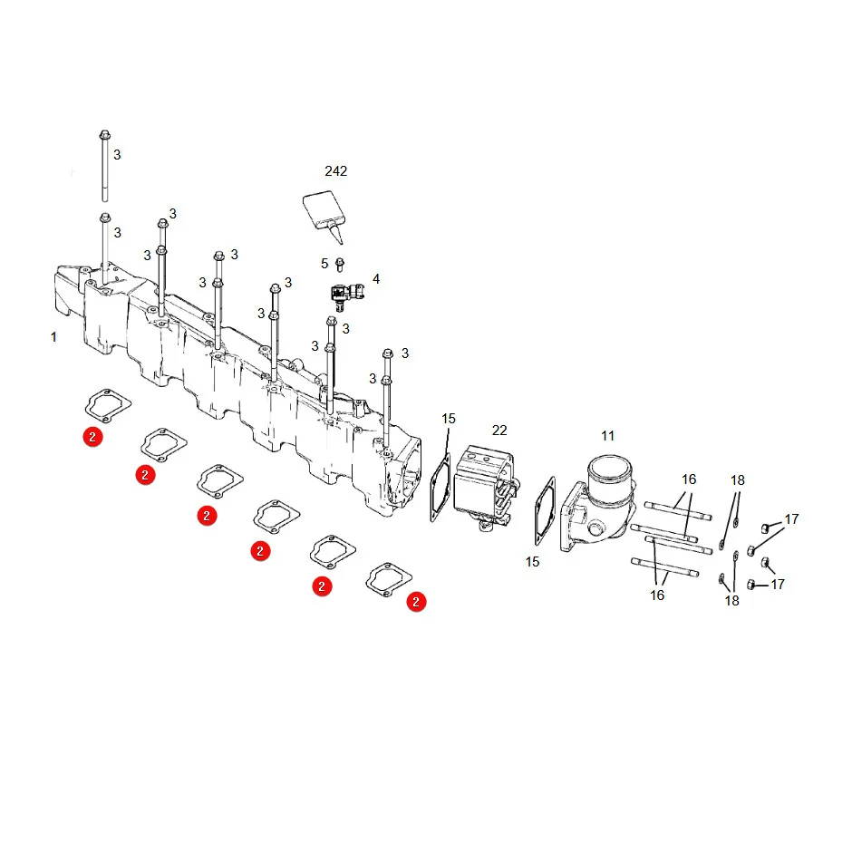 AGCO - F934201090280 - Intake Manifold Gasket Fendt