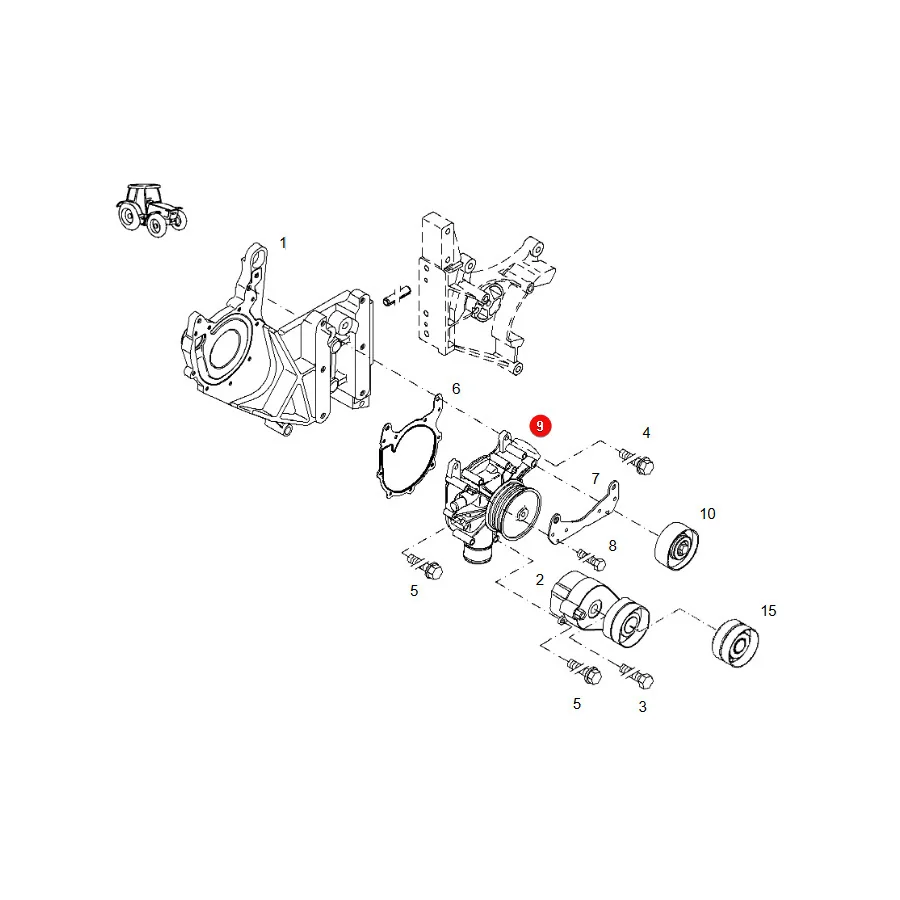 AGCO - F934201610110 - Water Pump Fendt