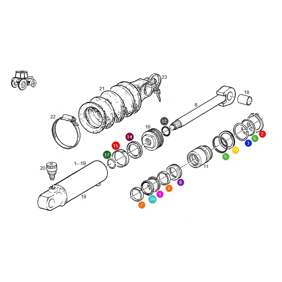 AGCO - G001990011350 - TUZ Cylinder Seal Set Fendt