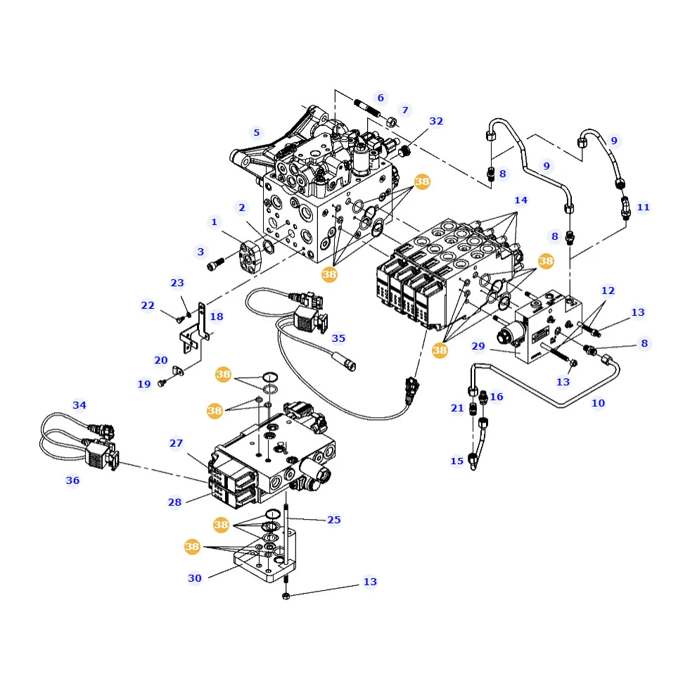 AGCO - G001990011520 - Fendt Valve Plate Seal Set