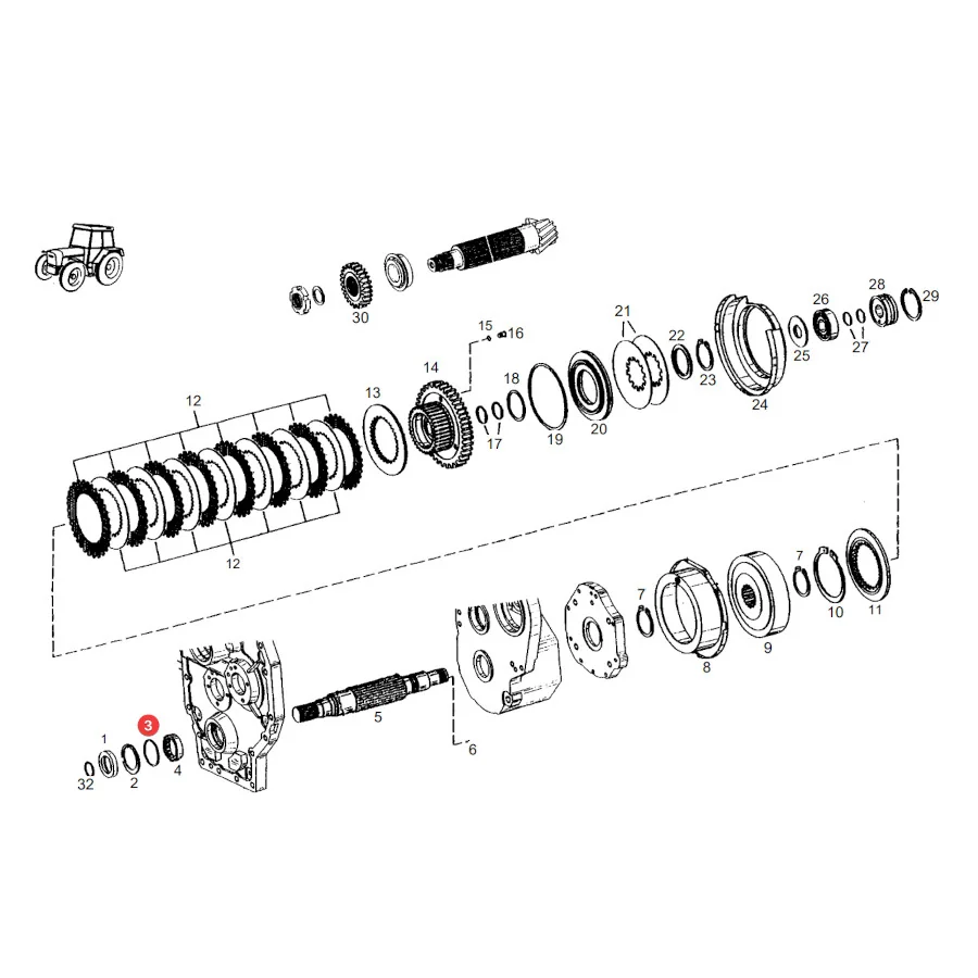 AGCO - G001990200580 - Fendt Spacer Washer Set