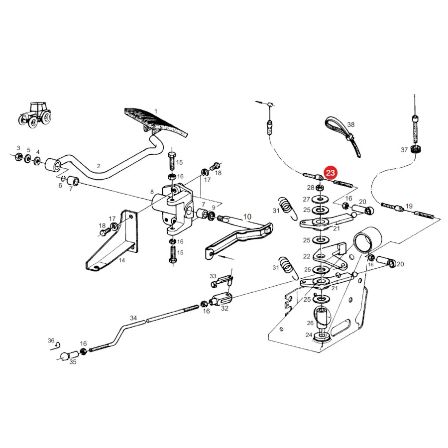AGCO - G311200020021 - Fendt Accelerator Pedal Cable