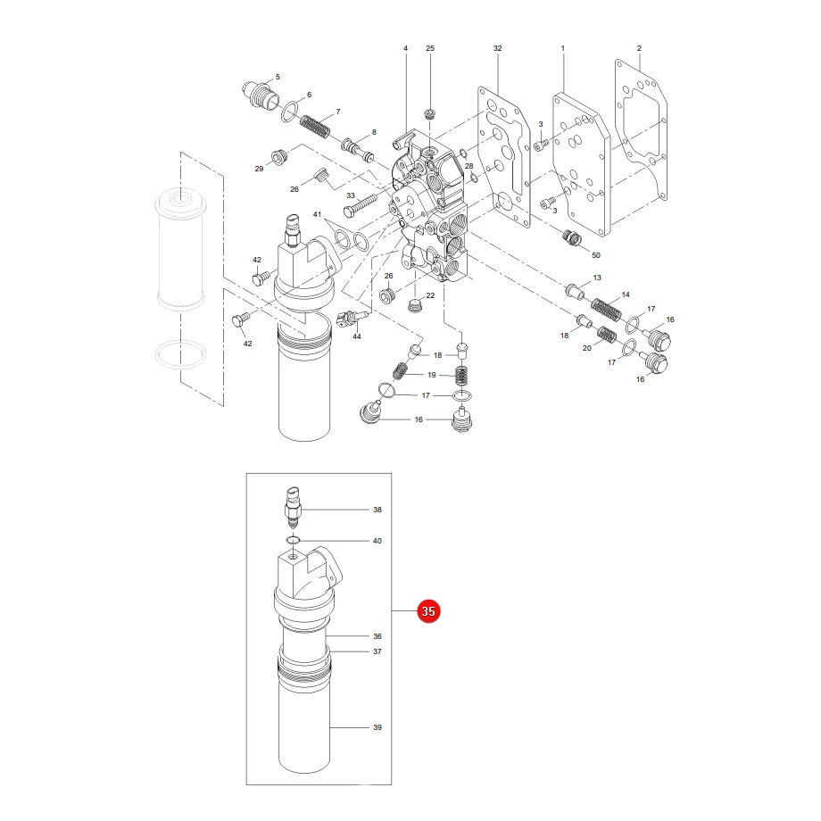 AGCO - G916100600061 - Hydraulic Filter Kit With Insert Massey Ferguson