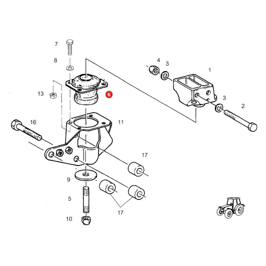 AGCO - H117500200030 - Fendt Suspension Cushion