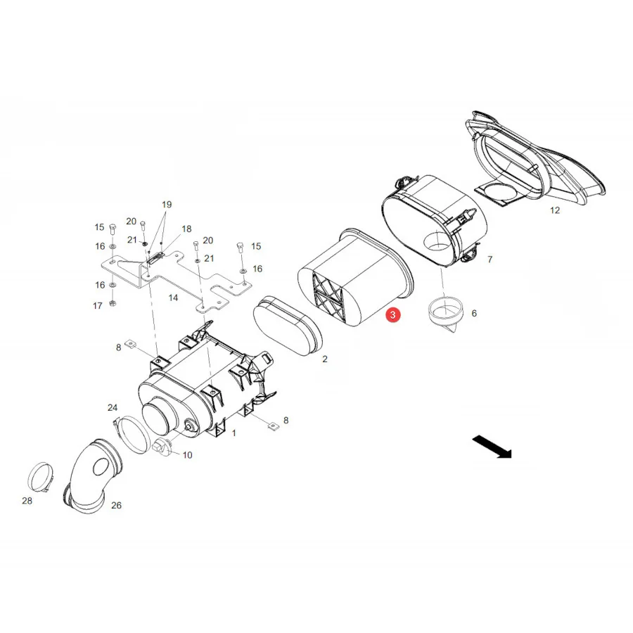 AGCO - H260200090100 - External Air Filter Fendt