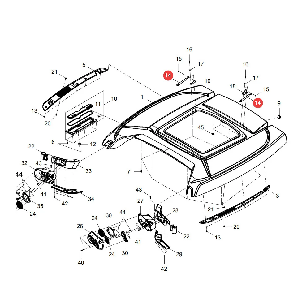 AGCO - H737812020040 - Gas Spring For Sunroof Fendt