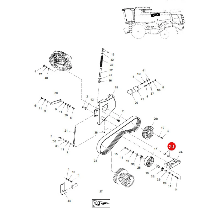 AGCO - LA322100250 - Massey Ferguson Spacer Bushing