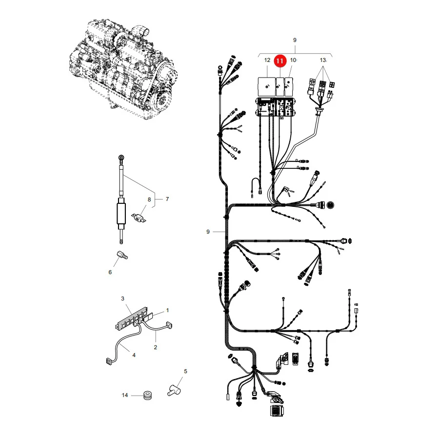 AGCO - LA323654700 - Engine Starting Circuit Box Massey Ferguson